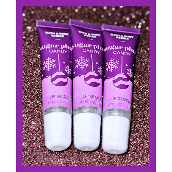 Bath & Body Works 0.47 oz Sugar Plum Candy Nourishing Lip Gloss x3 - Picture 3 of 4